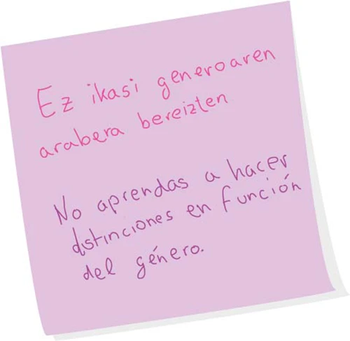 Ez ikasi post it example