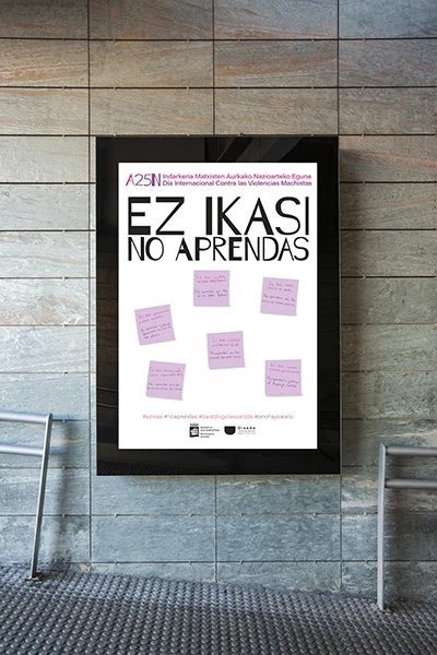 mock up of ez ikasi poster a2 format
